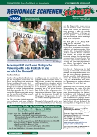 Regionale Schienen Express 1/2006: Lebensqualität durch eine ökologische Verkehrspolitik oder Rückkehr in die verkehrliche Steinzeit? (Titelbild)