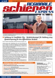 Regionale Schienen Express 9/2006: Salzburg ist Candidate City - Verkehrskonzept für Salzburg 2014 - Quantensprung für den öffentlichen Verkehr (Titelbild)