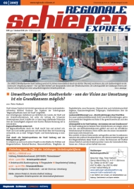 Regionale Schienen Express 2/2007: Umweltverträglicher Stadtverkehr - von der Vision zur Umsetzung<br>Ist ein Grundkonsens möglich? (Titelbild)