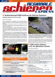 Regionale Schienen Express 8/2008: EURO 2008  es ist nicht alles Gold, was glnzt (Titelbild)