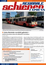 Regionale Schienen Express 11/2008: Linien-Buslenker verstrkt gefordert (Titelbild)