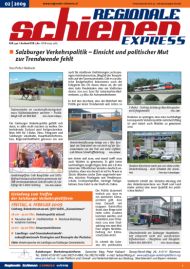 Regionale Schienen Express 2/2009: Salzburger Verkehrspolitik  Einsicht und politischer Mut zur Trendwende fehlt (Titelbild)