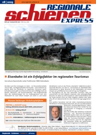 Regionale Schienen Express 8/2009: Eisenbahn ist ein Erfolgsfaktor im regionalen Tourismus (Titelbild)