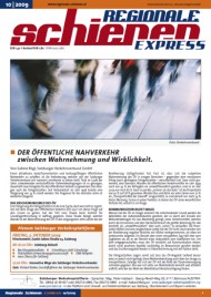 Regionale Schienen Express 10/2009: Der öffentliche Verkehr zwischen Wahrnehmung und Wirklichkeit (Titelbild)