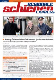 Regionale Schienen Express 5/2010: Salzburg: VP-Gemeinderatsfraktion strebt Quadratur des Kreises an (Titelbild)