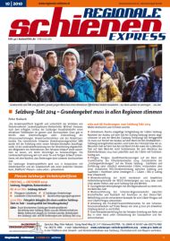 Regionale Schienen Express 10/2010: Salzburg-Takt 2014  Grundangebot muss in allen Regionen stimmen (Titelbild)