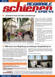 Regionale Schienen Express 8/2011: „Fairkehrte Feste mit hoher Zustimmung“ (Titelbild)