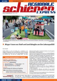 Regionale Schienen Express 10/2011: Bürger/-innen aus Stadt und Land kämpfen um ihre Lebensqualität (Titelbild)