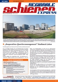 Regionale Schienen Express 07/2012: „Kooperatives Quartiersmanagement“ Stadtwerk Lehen (Titelbild)