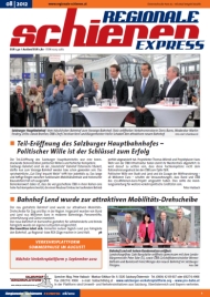 Regionale Schienen Express 08/2012: Teil-Erffnung des Salzburger Hauptbahnhofes  Politischer Wille ist der Schlssel zum Erfolg (Titelbild)